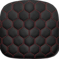 Saddlemen Honeycomb Gravestone Sissy Bar Pad Red Stitch 7.5" W x 7.5" H