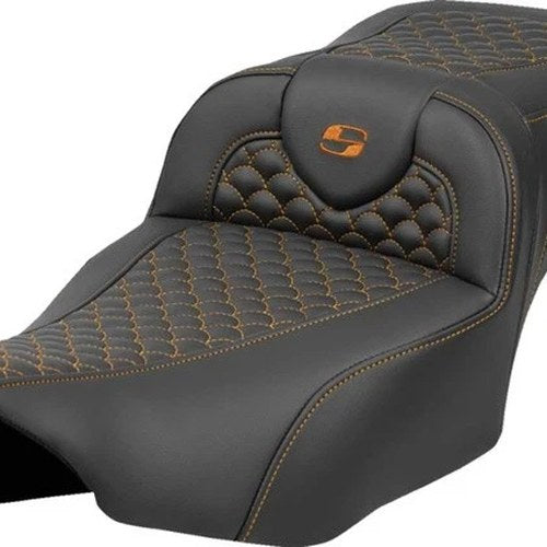 Saddlemen RoadSofa DS Extended Reach Seat Orange Stitch #823-07-20903