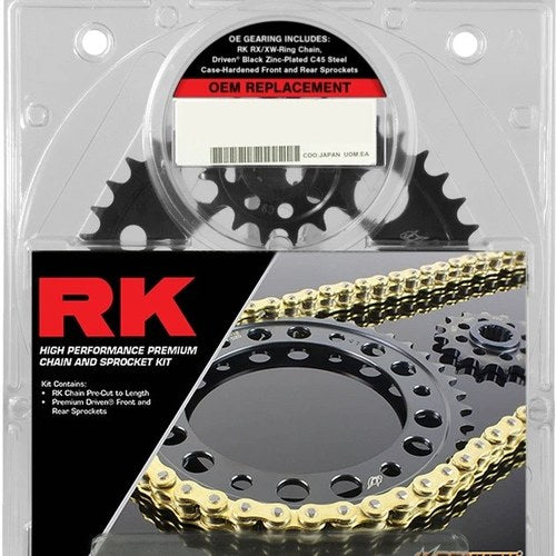 RK 520 Replacement Chain & Sprocket Kit Black/Gold for Kawasaki Ninja ZX-4RR