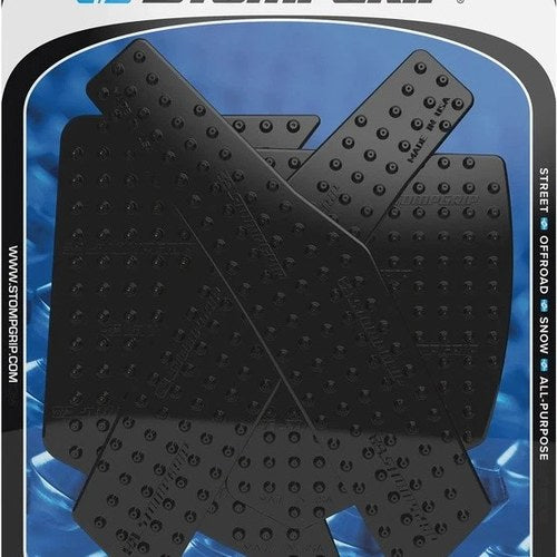 Stomp Volcano Profile Traction Pad Tank Grips Black #55-10-0190B for Honda