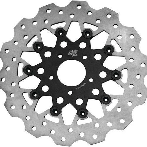 Twin Power Scalloped Floating Rotor 11.8" Front Black #666847 Harley Davidson
