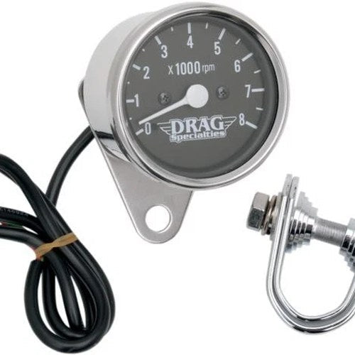DS Mini Electronic Tachometer with LED & Clamp Mount 2.4" Black Face
