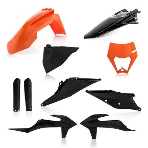 Acerbis Full Plastics Kit 16 Black/Orange #2791545225 KTM 500 EXC-F/350 EXC-F