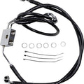DS Vinyl Brake Line Kit ABS Front Upper/Lower +8" Harley Fxdf Dyna Fat Bob 12-16