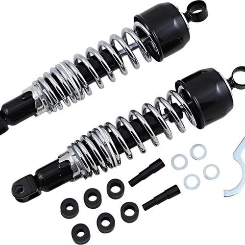 Emgo Classic Shocks 340mm Chrome Black #17-05532 for Honda/Suzuki