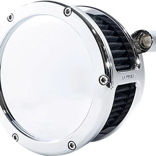 Feuling BA Series Air Cleaner Chrome With Solid Cover/Black Filter #5547
