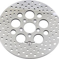 DS Polished Stainless Drilled Brake Rotor Rear Harley Davidson 143469