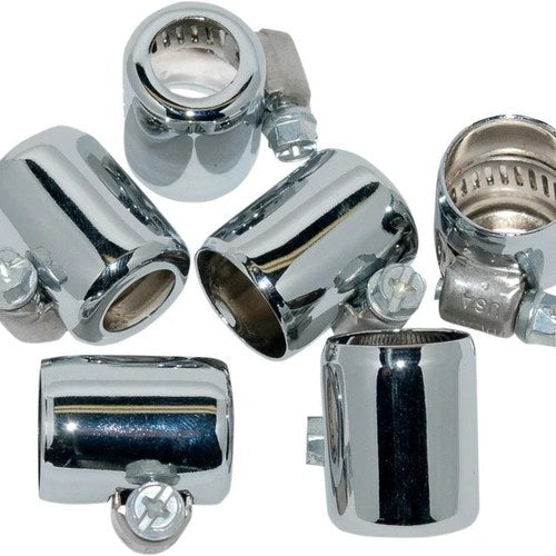 Namz Colored Hose Clamps 1/4" to 5/16" Chrome 6-Pack