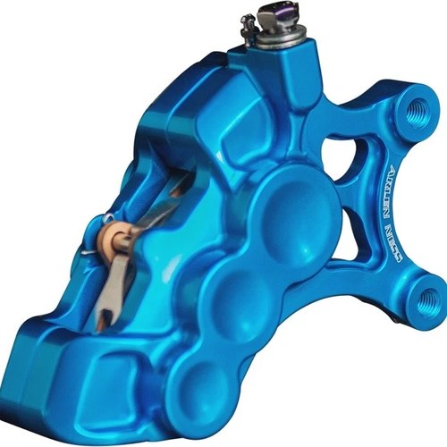Arlen Ness Six-Piston Diff Bore Caliper for 11.8" Rotor Front Right Blue #02-227