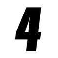 Factory Effex 4" Factory Number #4 Black 3-Pack