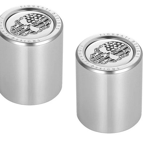 Figurati Designs Short/Fat Docking Hardware Covers Skull/CC Polished