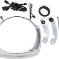 Ciro Fang LED Headlight Bezel with Turn Signals Chrome 45205 Harley