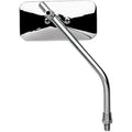 Emgo Classic Chopper Mirror Rectangular 10mm Aluminum Chrome Tinted Universal