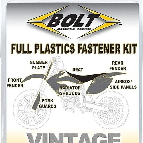 Bolt Full Plastics Fastener Kit fits Kawasaki KX250 2-Stroke/KX125 1994-1997