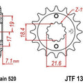 JT Front Sprocket 520 14T for Honda CBR250R/CBR250R ABS/CRF250L/CBR300R/CB300F