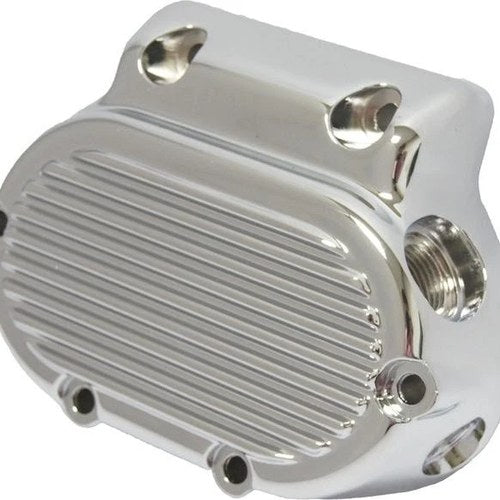 HardDrive Transmission Side Cover Finned Chrome #68-190 Harley Davidson