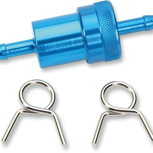 Emgo Fuel Filter 1/4" Aluminum Blue Universal