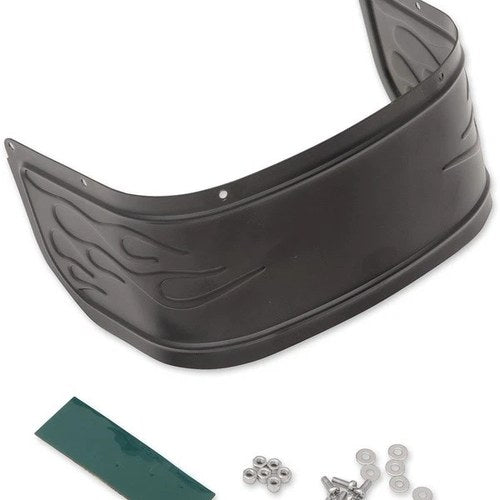 Drag Specialties Front Fender Skirt Flamed Black Harley Davidson