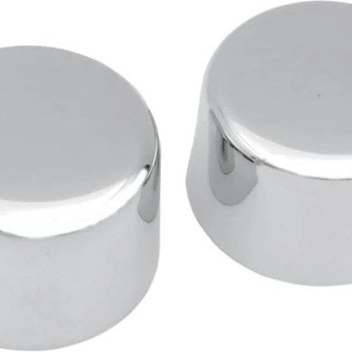 DS Chrome Axle Caps Front Harley Davidson 139084
