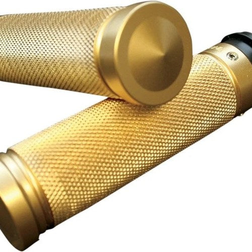 Accutronix Custom Brass Grips Knurled Throttle By Wire #GR101-K5 Harley Davidson