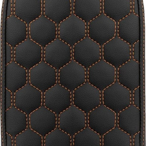 Saddlemen RoadSofa HC Gravestone Sissy Bar Pad Orange Stitch 6.5" W x 11" H