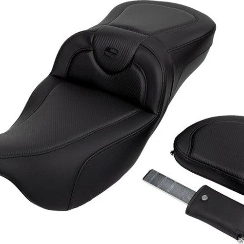 Saddlemen RoadSofa CF Ext. Reach Seat With Backrest #284802 Harley Davidson