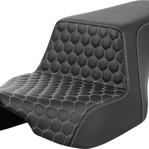 Saddlemen Step-Up HC Seat Silver Stitch Harley Davidson Road Glide/Street Glide