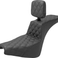 Saddlemen Tour Step-Up LS Seat With Backrest #284621 Harley Davidson Softail