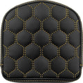 Saddlemen RoadSofa HC Gravestone Sissy Bar Pad Gold Stitch 6.5" W x 6.5" H