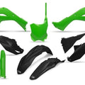 UFO Complete Plastics Kit 25 Special Black/Green #KAKIT231F-333 for Kawasaki