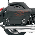 Saddlemen Highwayman Throw Over Tattoo Slant Saddlebags Large Orange Stitch