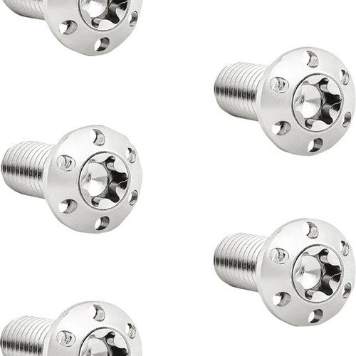 Arlen Ness Hub Mount Front Brake Rotor Bolts 5/16"-18 Silver 5-Pack #300-912