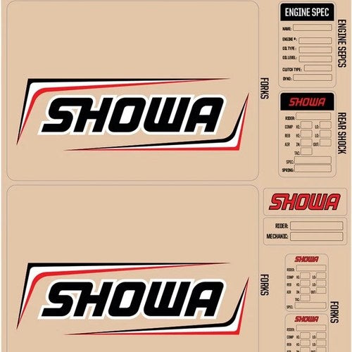 Dcor Suspension Decal Kit Showa Black
