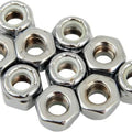 DS Chrome Motorcycle Nylon Insert Lock Nut 10-Pack .25"-28
