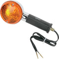 K&S DOT Turn Signal Assembly Single Filament Rear Long Chrome Amber #25-2206