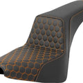 Saddlemen Step-Up HC Seat Orange Stitch #284700 Harley Davidson FXBB/FXBBS/FXST