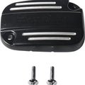 Drag Specialties Grooved Front Brake Master Cylinder Cover Gloss Black #232858