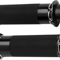 Arlen Ness Beveled Fusion Grips Black #07-329 Harley Davidson