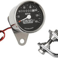 DS 2.4" Mini Mechanical Speedometer 2240:60 Chrome Black Face