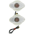 K&S Flat Oval Flush Mount Medium Marker Light Set S/F Clear