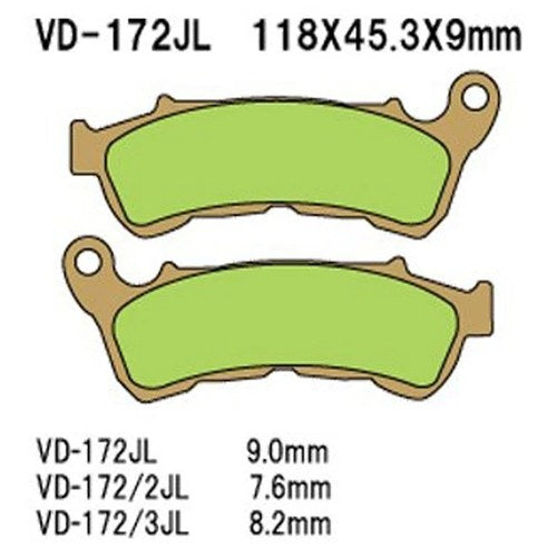 Vesrah VD-172RJL Sintered Metallic Brake Pads Front for Honda Reflex/Big Ruckus