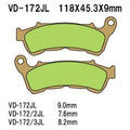 Vesrah VD-172RJL Sintered Metallic Brake Pads Front for Honda Reflex/Big Ruckus