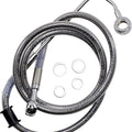 DS Braided Front Upper ABS Brake Line Kit 43-3/4" +8" Clear Coated #212045