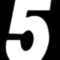 Dirt Digits Pro Numbers 4" White #5 3-Pack