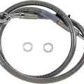 DS Braided Front Upper ABS Brake Line Kit 32-3/4" +6" Clear Coated #212086