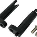 DS Hotop Passenger Footpeg Mounts Black Harley Davidson #144953