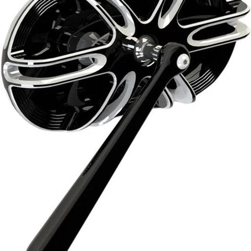 Arlen Ness Cages Series Mirror Deep Cut Left Black