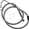 DS Braided Front Upper ABS Brake Line Kit 35-3/4" Clear Coated #212071