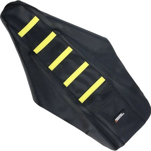 Moose Ribbed Seat Cover Black/Yellow fits Suzuki RM250/RM125