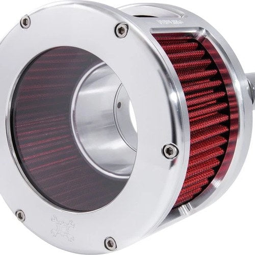 Feuling BA Race Series Air Cleaner Raw With Clear Cover/Red Filter #5422